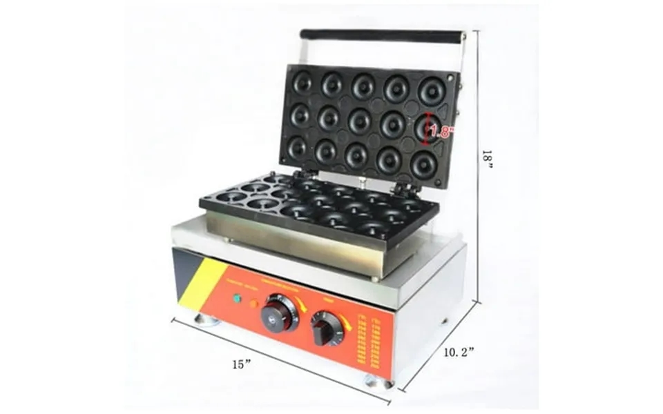 Eqcotwea Commercial Donut Maker Waffle Maker Crispy Maker Household 15 Holes