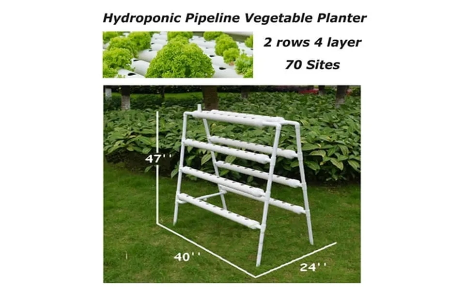 Eqcotwea Hydroponic Systems 70 Plant Site Grow Kit Pipeline Vegetable Planter Pvc