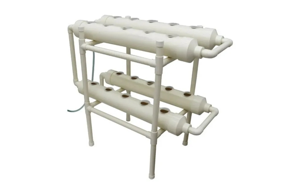Eqcotwea Hydroponic Vegetable Grow Kit Pvc 2 Layers 4 Tubes 20 Plant Sites