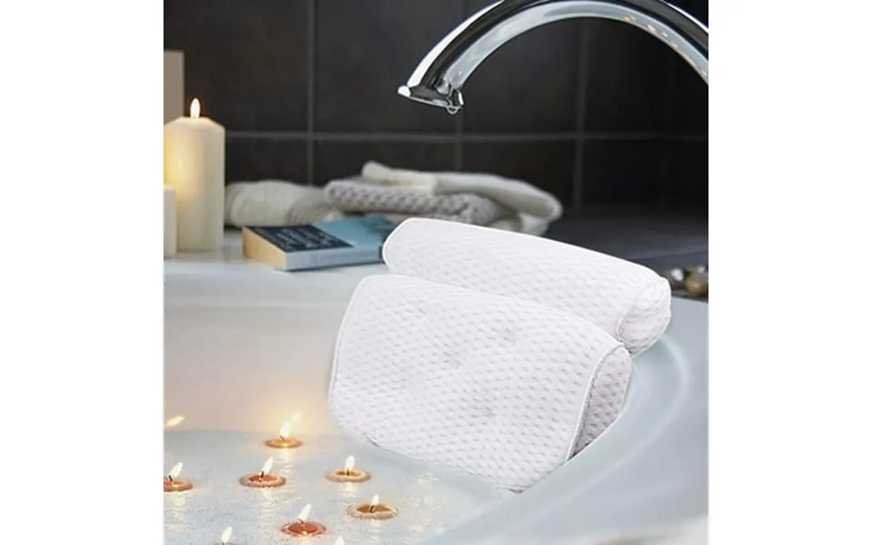 Ergonomic Bath Pillow Non-slip Design With 7 Suction Cups Ensures Stability Quick-drying 4d Mesh Technology For Easy Cle