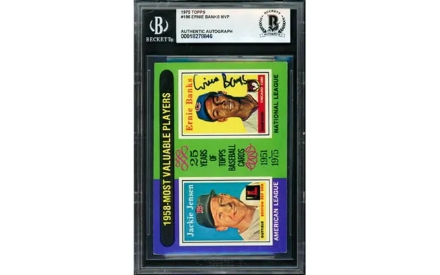 Ernie Banks Autographed 1975 Topps Card 196 Chicago Cubs Beckett Bas 18278846 product image