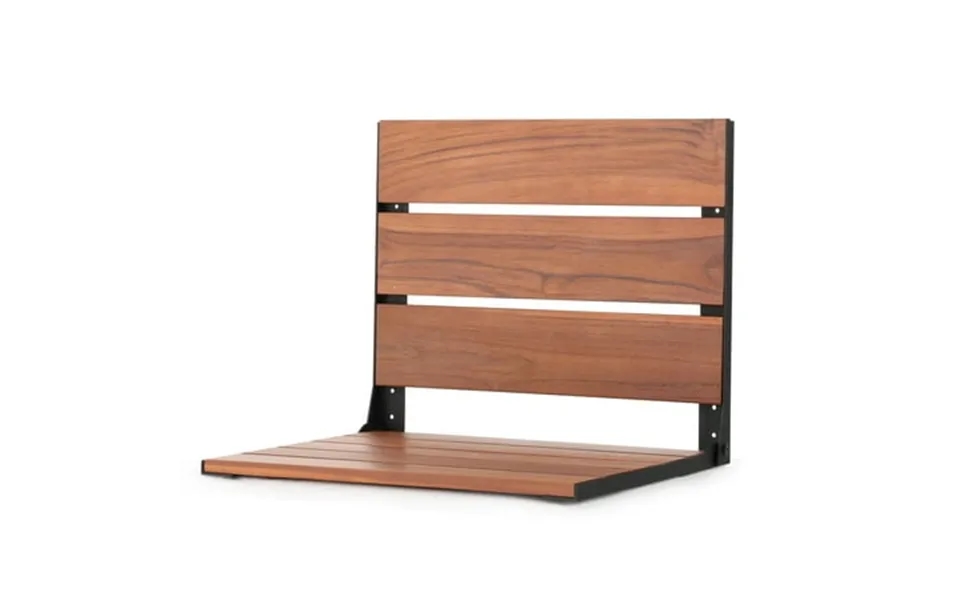 Erommy Folding Shower Seat 17.8 Wall Mounted Teak Shower Bench Foldable Shower Chair For Inside Shower Home Care Bathroo