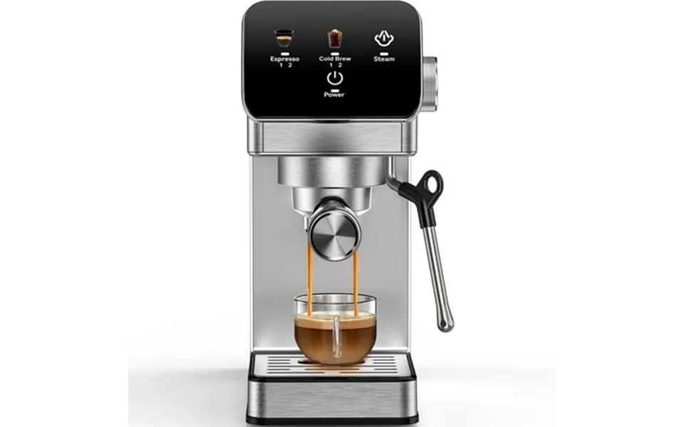 Espresso Machine 20 Bar Rapid Cold Brew Stainless Steel Coffee Machine With 40oz Removable Water Tank For Cappuccino Lat