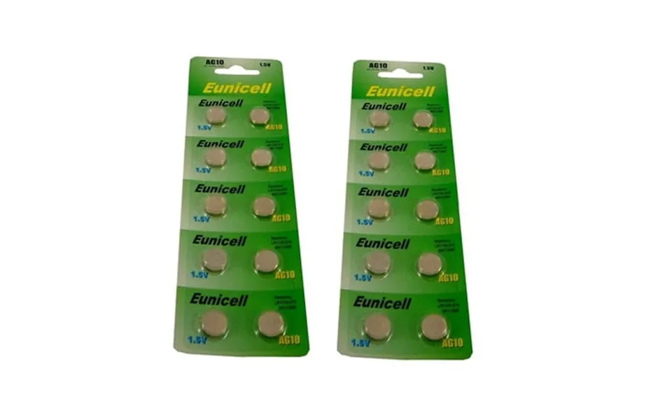 Eunicell 20 Ag10 1.5v Alkaline Batteries - Replaces Sr1130 Sr54 Sr1131 389 390