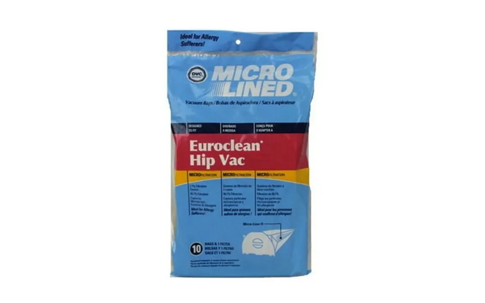 Euroclean Hip Vac Micro Allergen Vacuum Cleaner Bags By Dvc Made In Usa 300 Bags