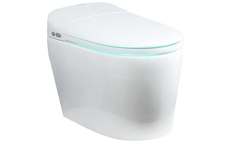 Euroto Smart Electric Bidet And Toilet Auto Open And Close Lid Heated Oval Seat One Piece White