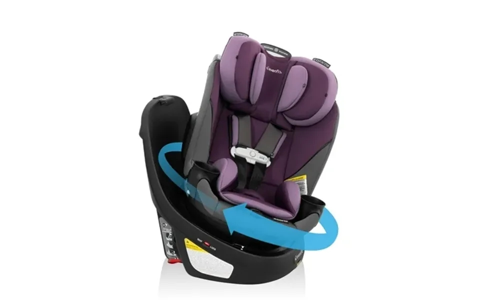 Evenflo Gold Revolve360 Slim 2-in-1 Rotational Car Seat With Sensorsafe Amethyst