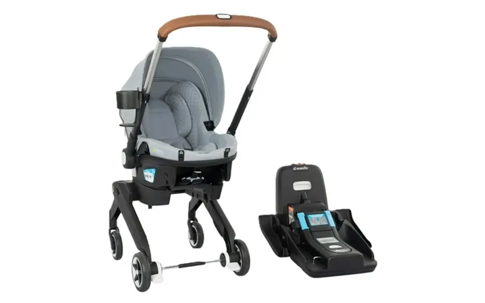 Evenflo Gold Shyft Dualride With Carryall Storage Infant Car Seat And Stroller Combo Quartz Gray