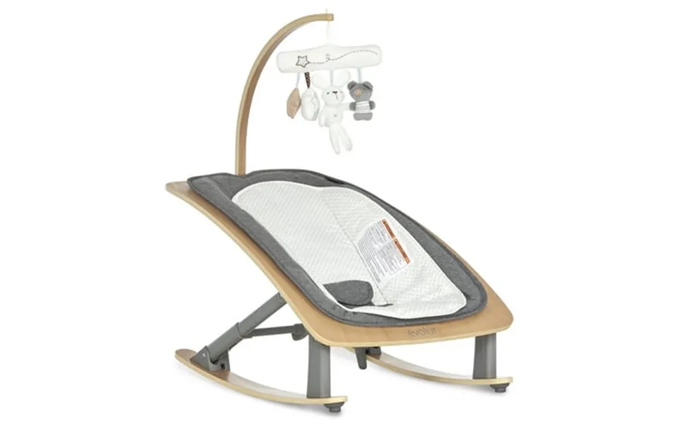 Evolur Tory 2-in-1 Rocker & Chair Gray