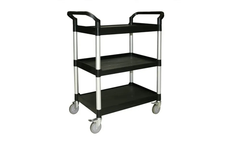 Excellante 40 1 2 X 19 3 4 X 37 7 8 3-tier Bus Cart Black Asslembly Required Comes In Each