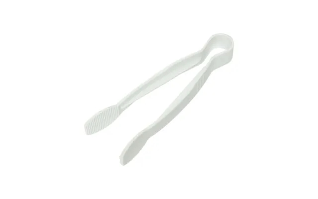Excellante 9 Flat Grip Tong Polycarbonate White Color Comes In Each product image