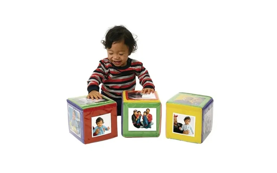 Excellerations Infant Photo Cubes With Mirror - Set Of 3
