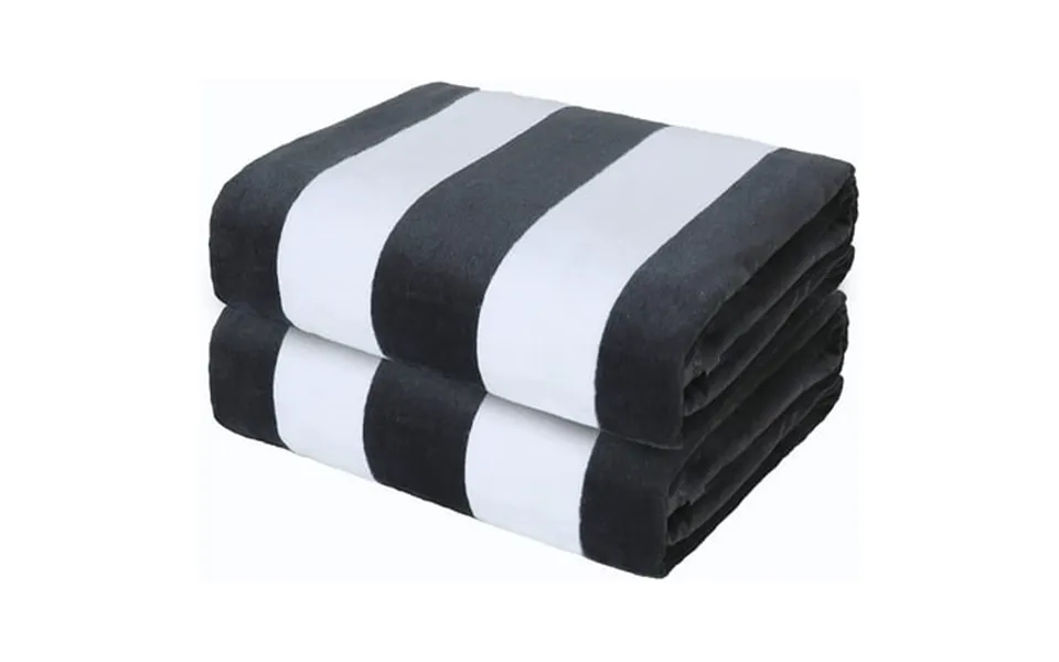 Exclusivo Mezcla 2-pack Cotton Oversized 35 X70 Cabana Stripe Beach Towels Super Absorbent Soft Plush Pool Towel Bath To