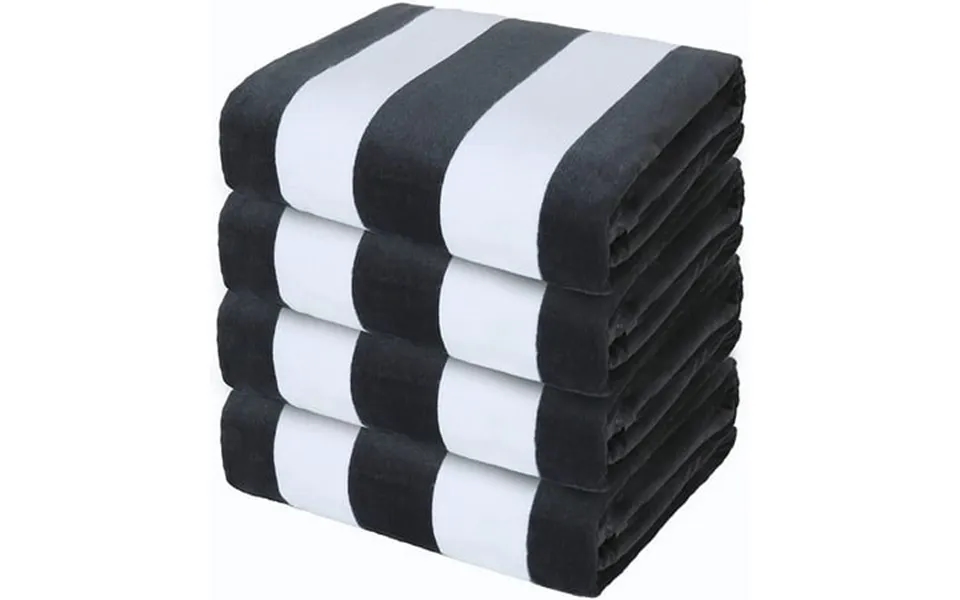 Exclusivo Mezcla 4-pack Cotton Oversized 35 X70 Cabana Stripe Beach Towels Super Absorbent Soft Plush Pool Towel Bath To