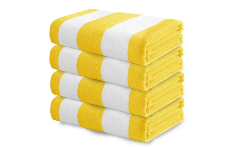 Exclusivo Mezcla 4-pack Large Cabana Stripe Lightweight Soft Microfiber Beach Towels Highly Absorbent Travel Pool Towel