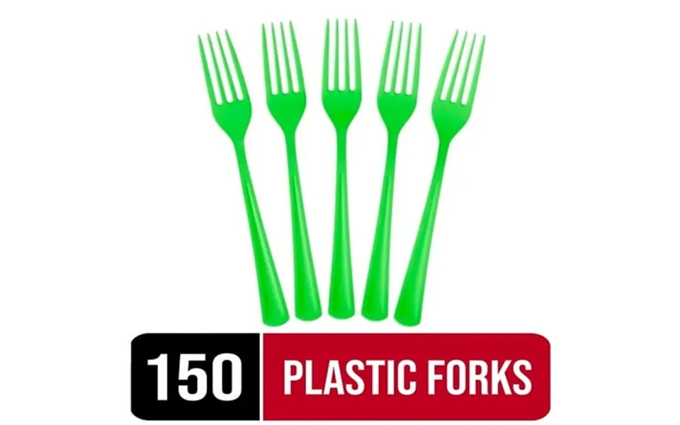 Exquisite Disposable Forks - 150 Green Plastic Forks