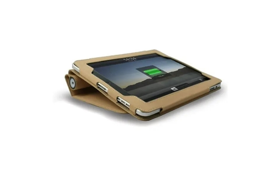 Extended Rechargeable Battery Genuine Leather Case For Ipad