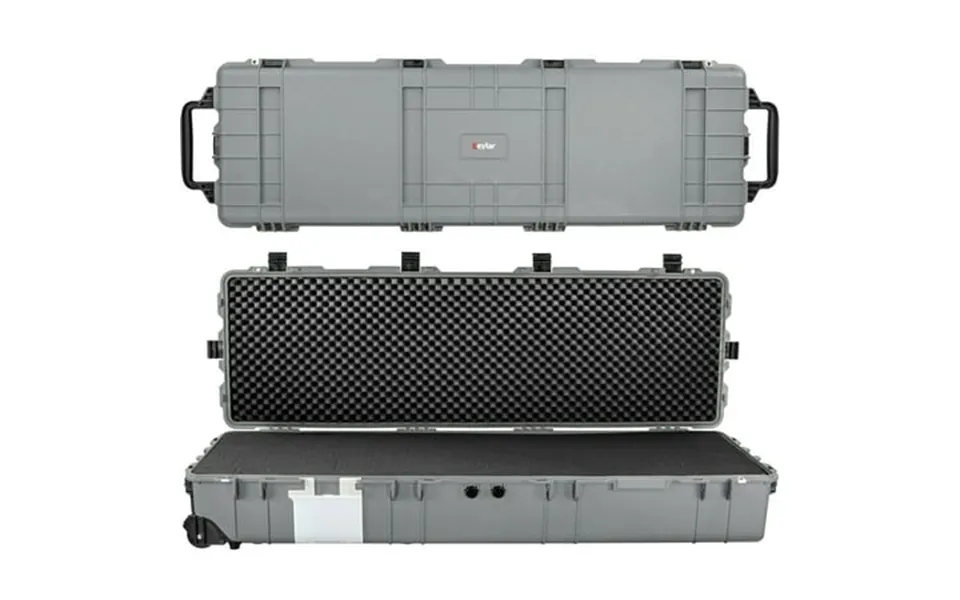 Eylar Xxxl 57 Inch Heavy Transport Roller Rifle Hard Case With Foam Mil-spec Waterproof & Crushproof Auto-pressure Valve