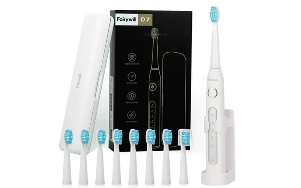 Fairywill Electric Toothbrush For Adults Whitening Sonic Toothbrush 8pcs W Dupont Brush Heads Equipped With Box And Hand