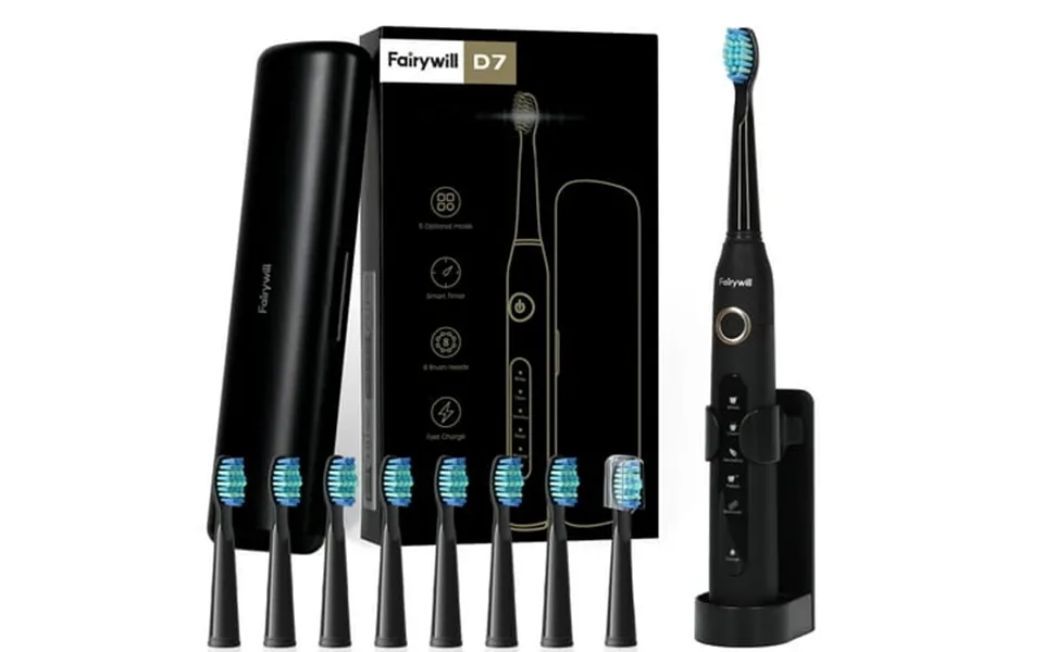 Fairywill Electric Toothbrush For Adults Whitening Sonic Toothbrush 8pcs W Dupont Brush Heads Equipped With Box And Hand