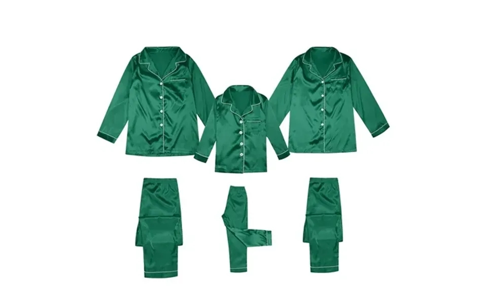 Family Matching Satin Silk Pajamas Set Stylish Button Down Sleepwear And Adults Comfortable Long Sleeve Loungewear For F