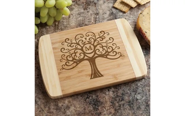 Family Tree Personalized Bamboo Cutting Board - Single Initial product image