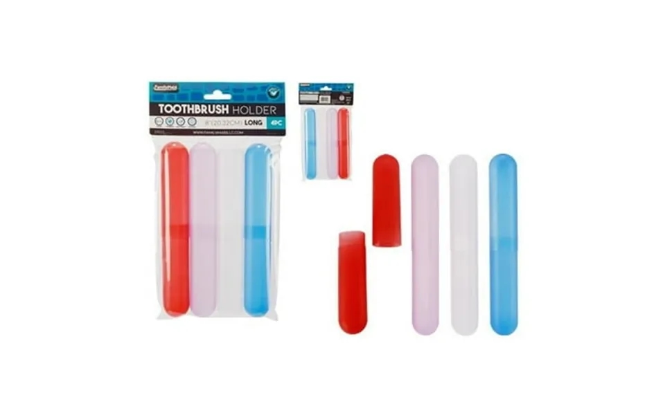 Familymaid 21022 8 In. Toothbrush Holder - Pink Blue Green & Yellow