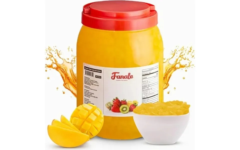 Fanale Coconut Jelly Topping Nata De Coco For Bubble Tea 8.3 Lb Mango Jelly 8