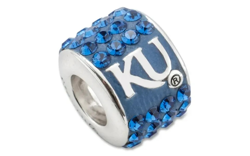 Fancy Bead White Sterling Silver Kansas Ncaa University Of