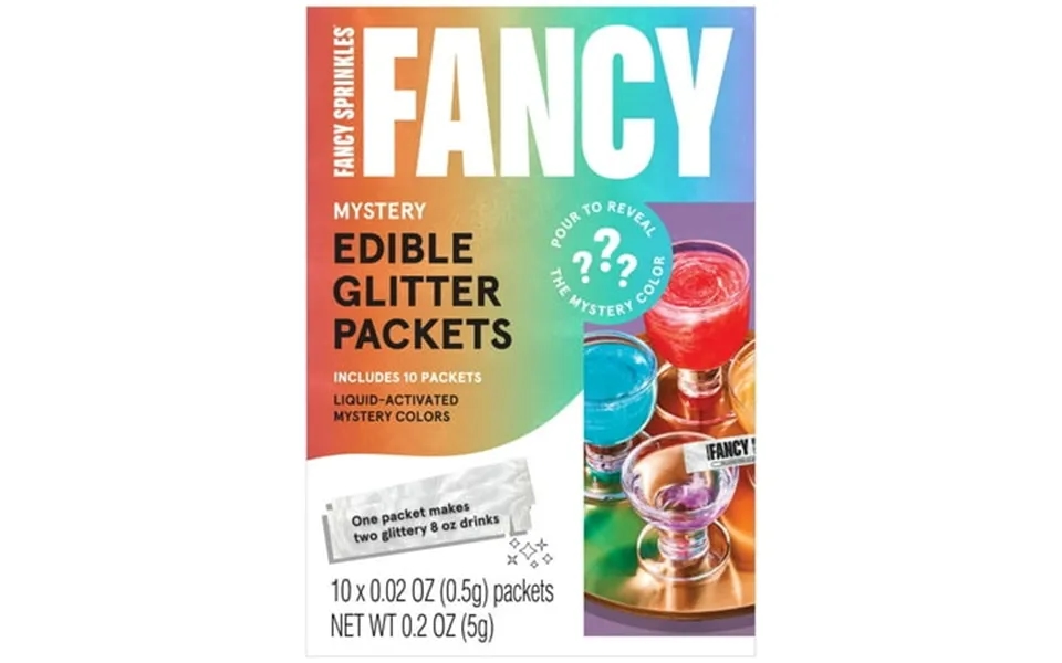 Fancy Sprinkles Mystery Edible Glitter Packets 10 Count