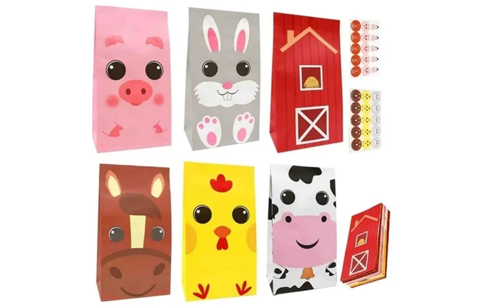 Farm Animal Party Favor Bags 30 Pack Sturdy 300g Farm Themed Birthday Party Supplies Farm Birthday Party Supplies Goody