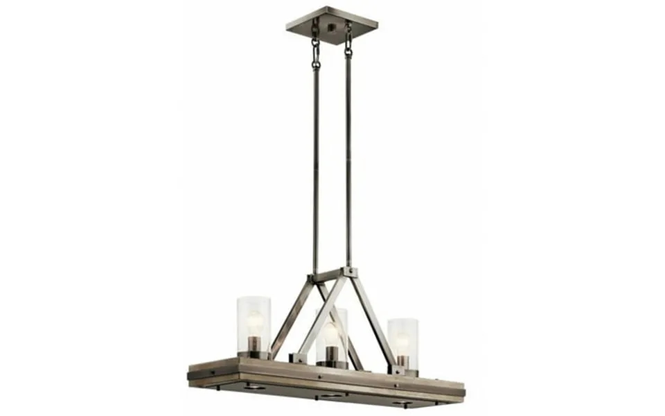 Farmhouse Three Light Chandelier-classic Pewter Finish Bailey Street Home 147-bel-2242809