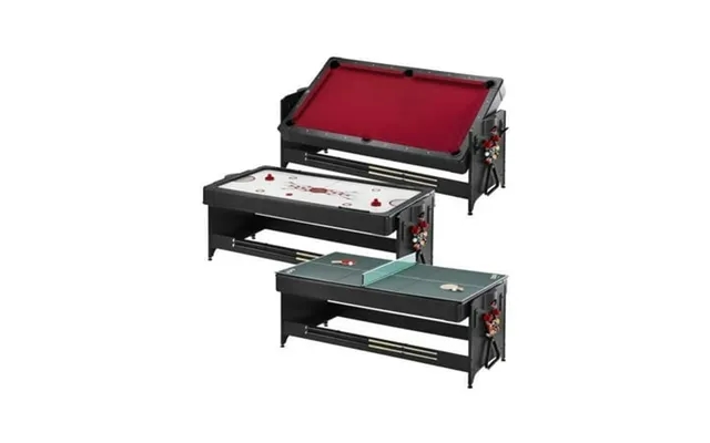 Fat Cat Original 3 In 1 Air Hockey Billiards & Table Tennis Table Burgundy product image