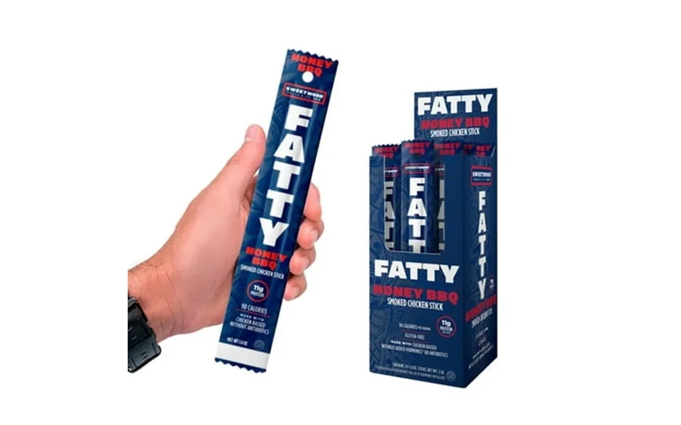 Fatty Smoked Meat Sticks Stf9 Honey Bbq Chicken 90-calorie All-natural High-protein Gluten-free Snack W No Artificial In