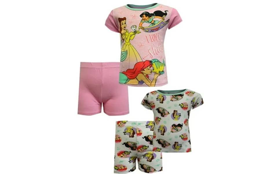 Favorite Characters Girls Disney Princesses I Love To Shine 4 Piece Cotton Pajama 4