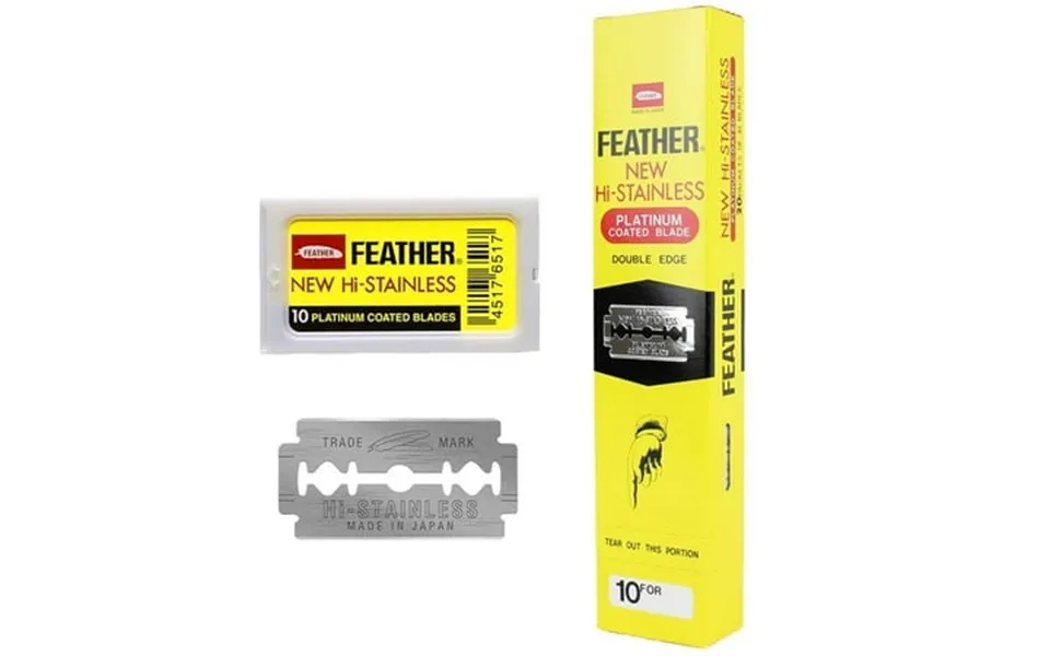 Feather Double Edge Safety Razor Blades Yellow 200 Count
