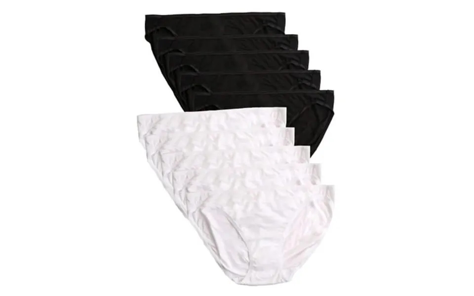 Felina Smooth Low Rise Bikini Panties - Seamless Underwear For Women Panties For Women 10-pack Black White Medium