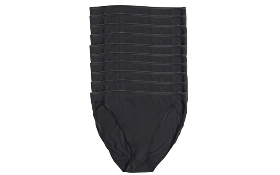 Felina So Smooth Modal Hi Cut Panty Hi Leg Opening 10-pack Medium Black