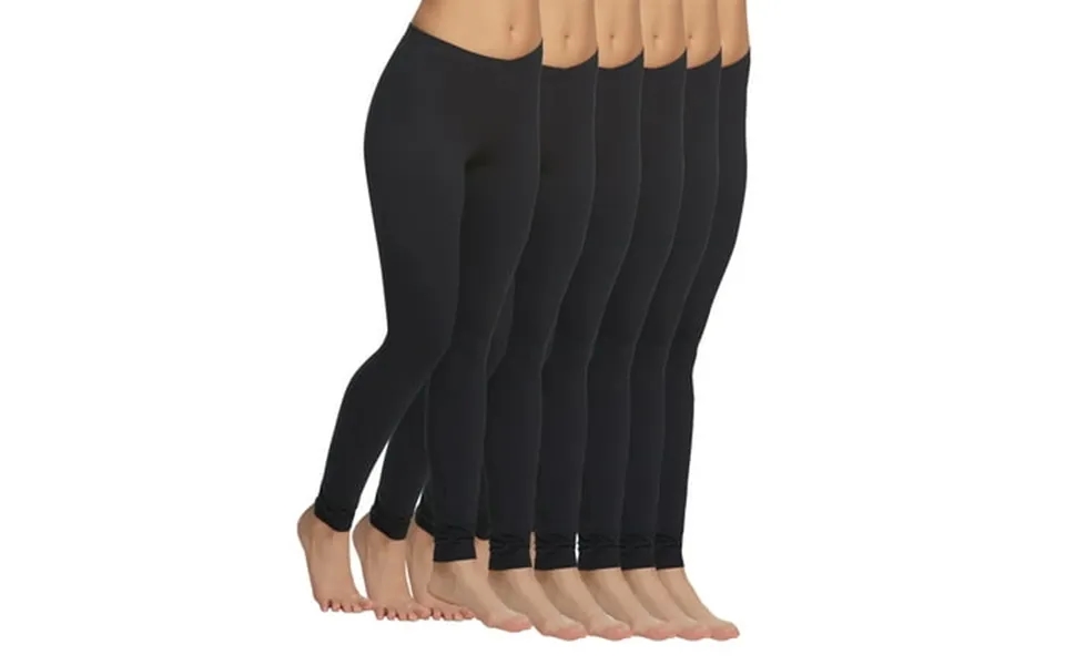 Felina Velvety Soft Lightweight Leggings Moisture Wicking Yoga 6 Pack Black Small