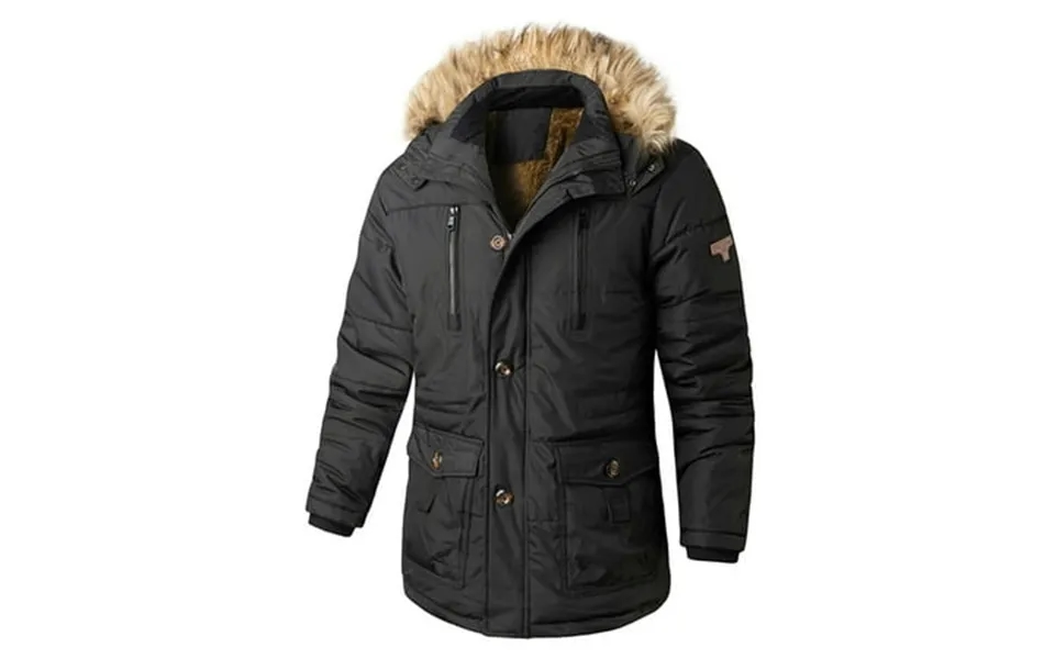 Fesfesfes Fleece Coat For Men Casual Solid Fashion Tooling Warm Plus Vvelvet Thick Zipper Closure Button Coat Sale Items