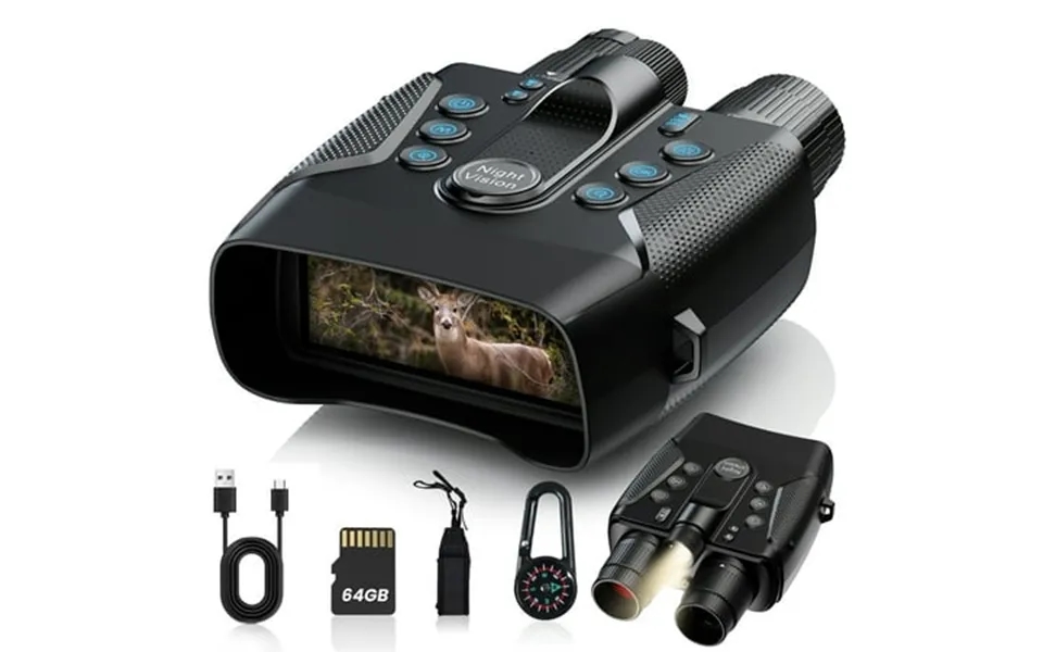 Fetervic Night Vision Goggles 4k Video Recording 8x Zoom With 64gb Memory Card & 5000mah Rechargeable Battery Day & Nigh