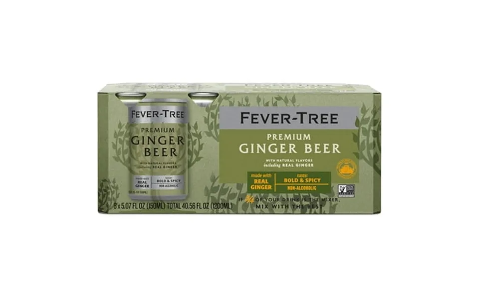 Fever-tree Ginger Beer 150ml Cans 8-pack