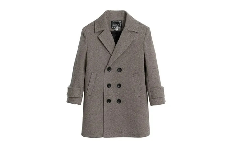 Fgnfyis Elegant Boys Double Plaid Jacket For Spring And Winter Seasons With Thickened Warmth Khaki 1-2 Years