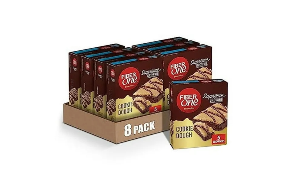 Fiber One Supreme Brownies Cookie Dough Snack Bars 1.13 Oz 5 Ct Pack Of 8