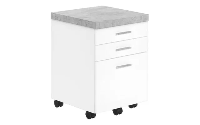 File Cabinet Rolling Mobile Printer Stand Office Work Laminate Grey product image