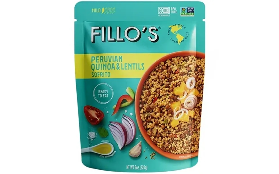 Fillo S Peruvian Quinoa & Lentils Mild Spice - Single Pouch 8 Oz