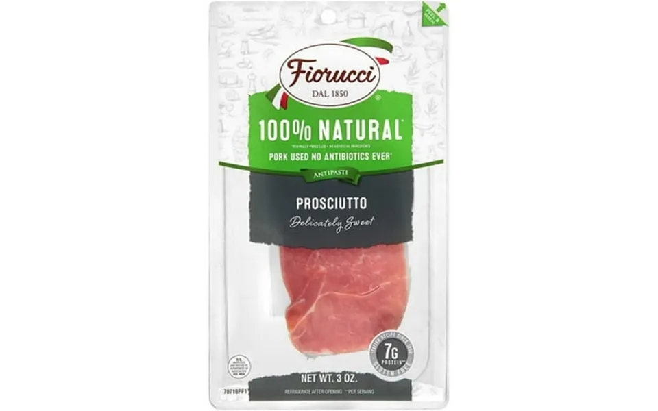 Fiorucci Prosciutto Sliced All Natural 3 Oz 12 Pack