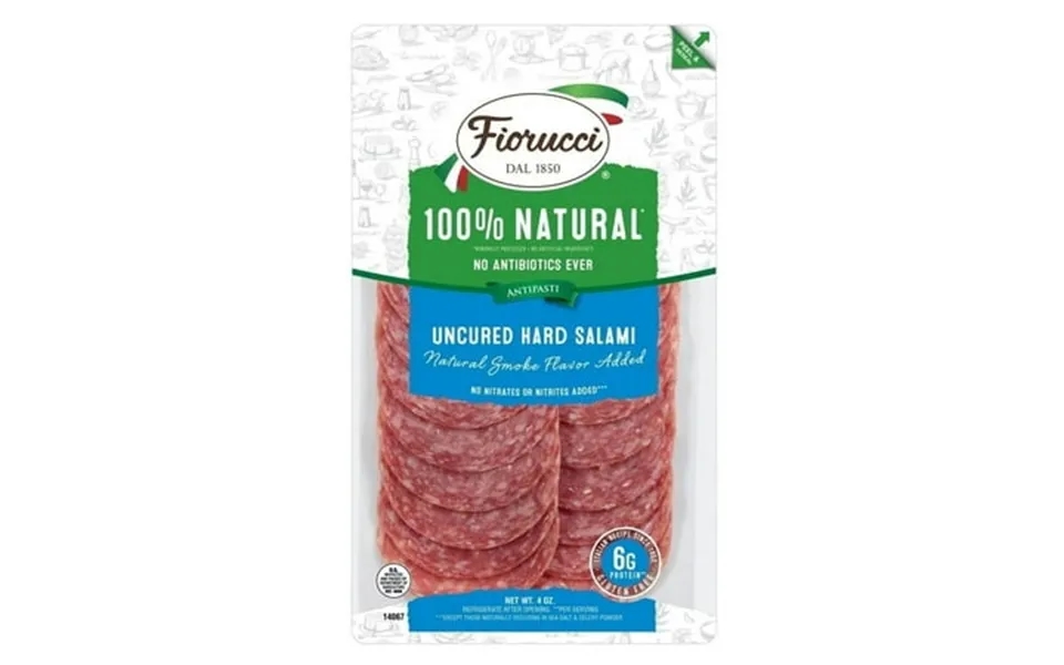 Fiorucci Sliced Hard Natural Salami 4 Oz 12 Pack