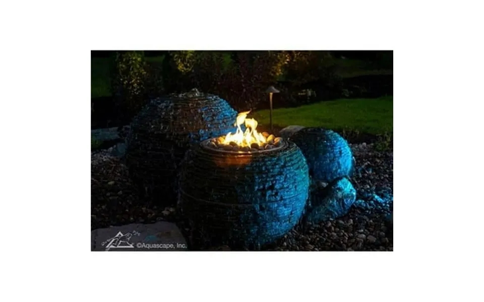 Fire & Water Stacked Slate Sphere - Medium