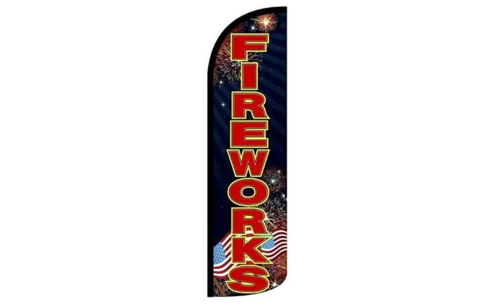 Fire Work Windless Flag With Pole Advertisement Business Flags Feather Flag